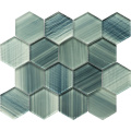 Glossy Glass Hexagon Mosaic for Outdoor Swimming Pool